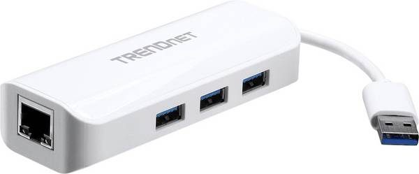 TRENDnet TU3-ETGH3 USB 3.0 zu Gigabit Adapter + USB Hub