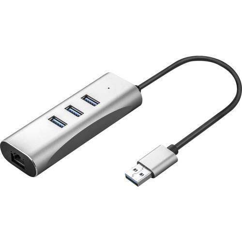 Thumbnail - VALUE USB 3.2 Gen 1 zu Gigabit Ethernet Konverter + 3-Port USB Hub