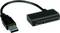 Ein schwarzes Kabel mit USB-3.0- und SATA-Anschluss, zum Verbinden von Festplatten mit Computern. Ideal für externe Speicherlösungen.
