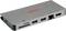 Ein grauer USB-Hub mit mehreren Anschlüssen, darunter USB-A, Ethernet, HDMI und Speicherkartensteckplätze, von der Marke Roline.