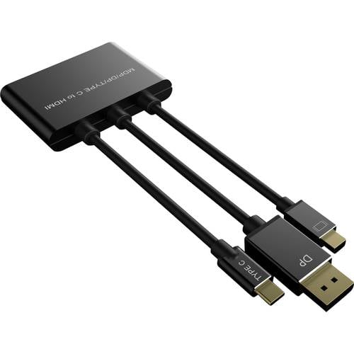 ROLINE Adapterkabel Mini DisplayPort / DisplayPort / Typ C - HDMI, Aktiv, 0,15 m