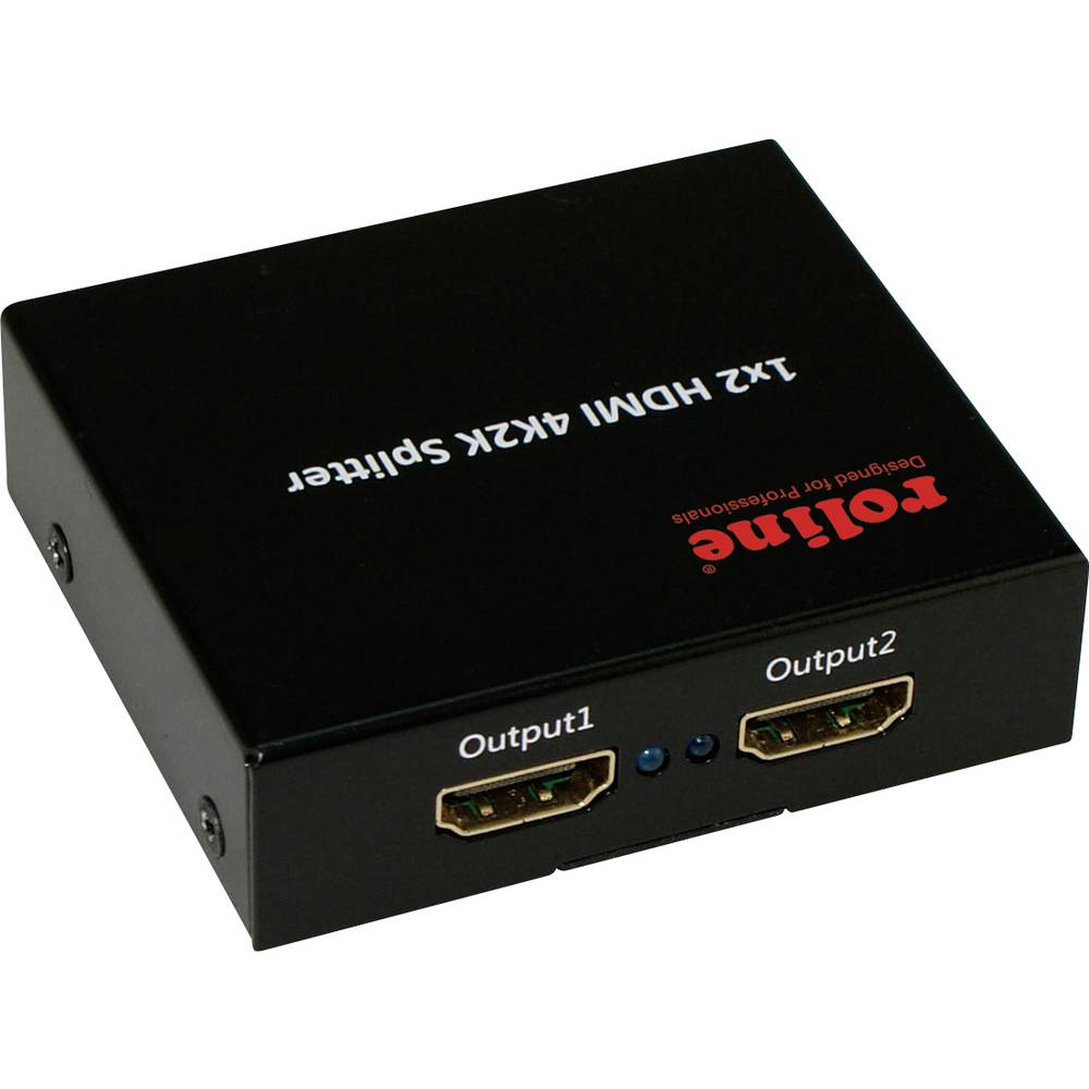 Roline 14.01.3555 HDMI-splitter 4096 x 2160 Pixel Zwart