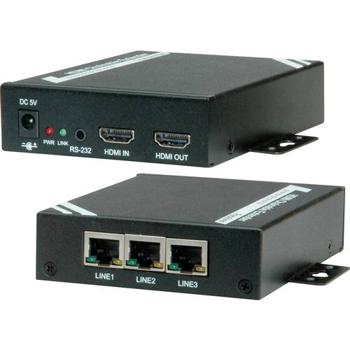 ROLINE HDMI Extender über TP, Cat.5/6, kaskadierbar, 100m