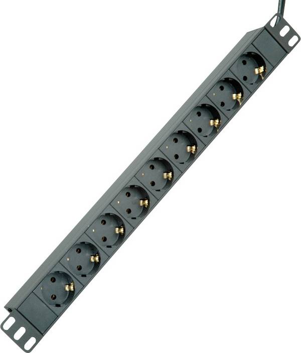 ROLINE 19-Zoll-Steckdosenleiste 9fach, schwarz, 2 m