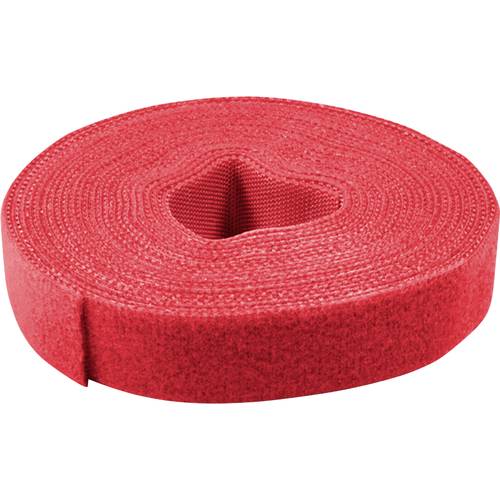 Thumbnail - Value 25.99.5253 Klettband zum Bündeln Flauschteil, Haft- und Flauschteil, Haftteil (L x B) 25 m x 10 mm Rot 25 m