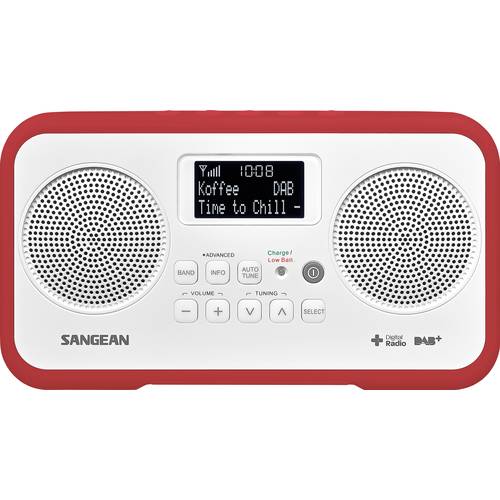 Sangean DPR-77 Tischradio DAB+, DAB, UKW Tastensperre Rot