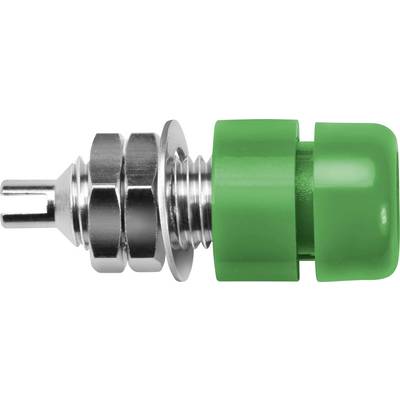 Eine grüne Schweißdüse mit metallischem Anschluss. Die Düse ist zylindrisch und glatt, der Anschluss hat gerillte Abschnitte.