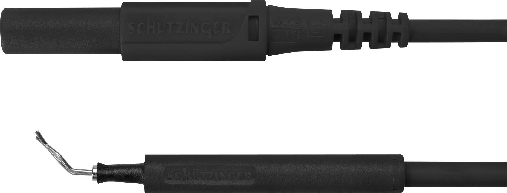 SCHÜTZINGER AL 8322 / ZPK / 1 / 100 / SW Adapterleitung [Stecker 4 mm - Prüfspitze] 100.00 cm S