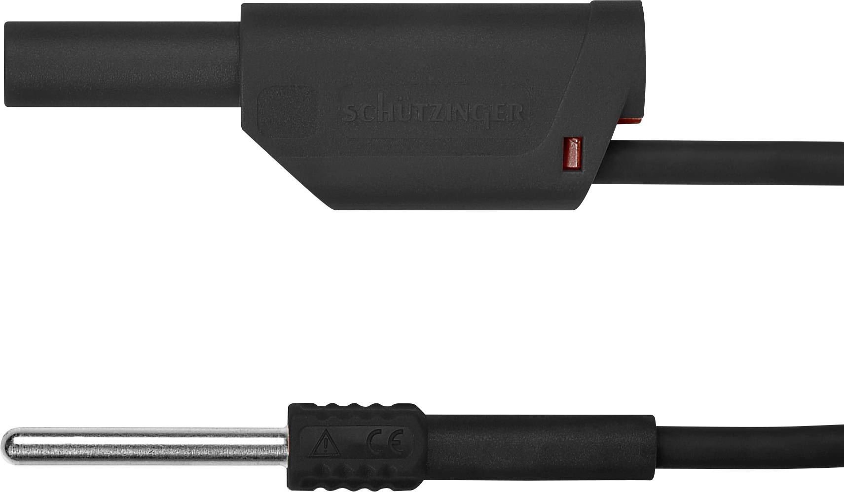 Schützinger Adapterleitung Stecker 4 mm Stecker 4 mm 50.00 cm Schwarz 1 St.