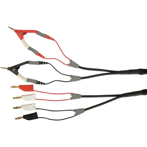 Schützinger Messleitung Stecker 4 mm Kelvin-Klemme 70.00 cm Schwarz, Rot, Weiß 1 St.