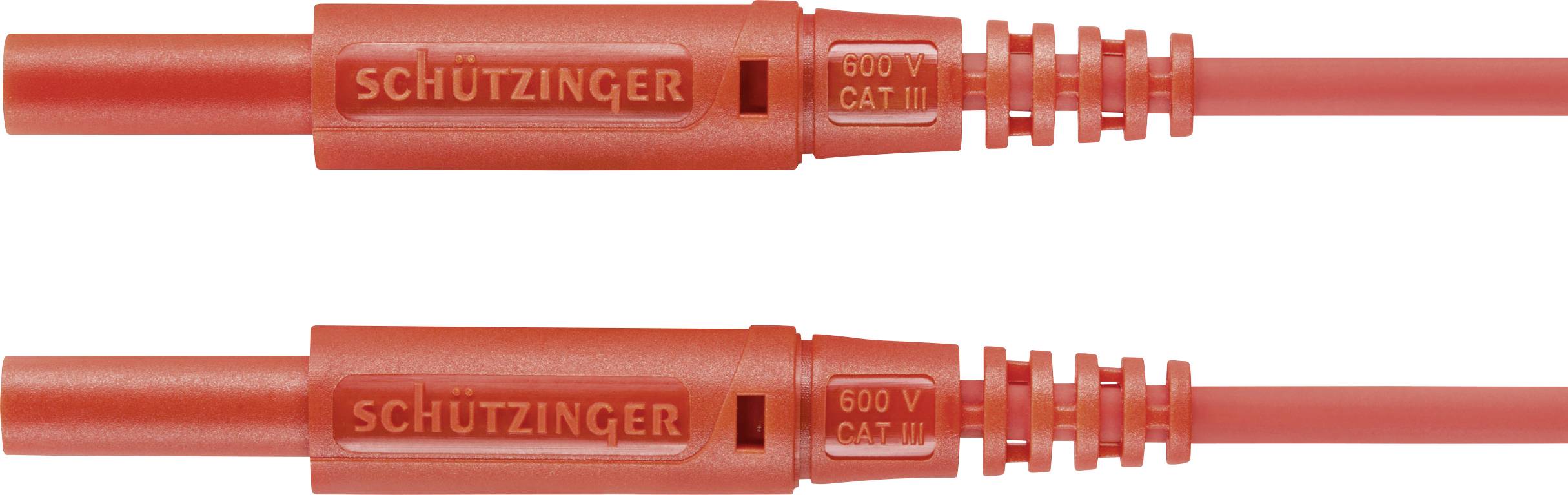 SCHÜTZINGER MSFK A301 / 0.5 / 100 / RT Messleitung [Stecker 2 mm - Stecker 2 mm] 100.00 cm Rot