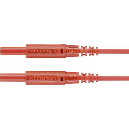 Schützinger Messleitung Stecker 2 mm Stecker 2 mm 25.00 cm Rot 1 St.