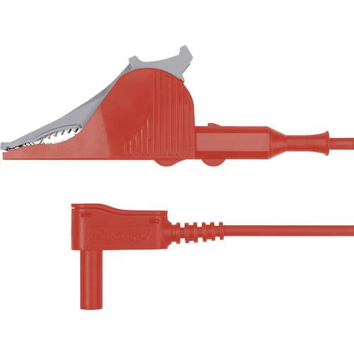 Schützinger Messleitung Stecker 4 mm Abgreifklemmen 150.00 cm Rot 1 St.
