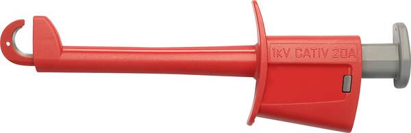 Schützinger SKPS 8341 Ni / RT Sicherheits-Klemmprüfspitze Buchse 4 mm  Rot