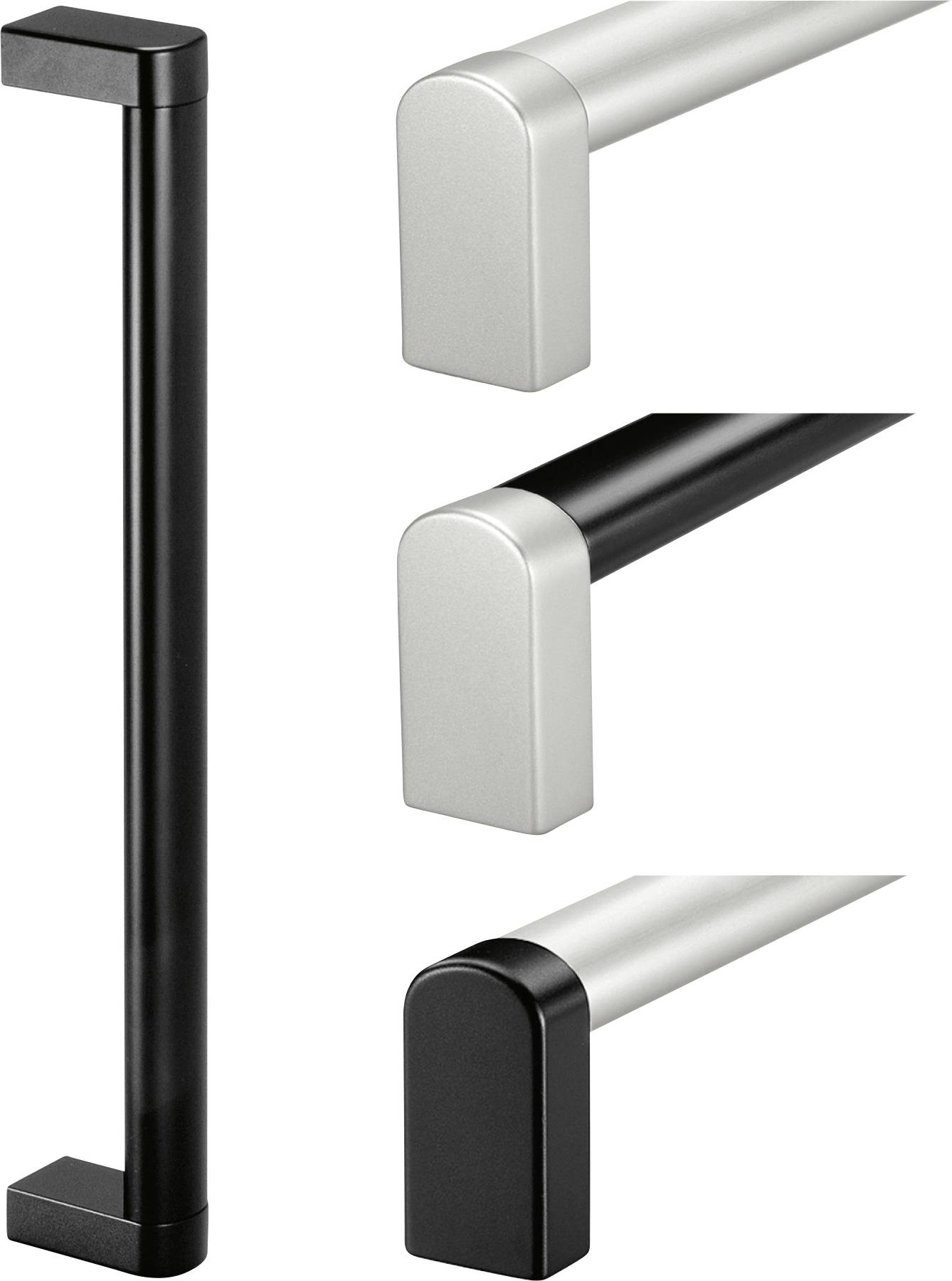 Rohde A4-35.500.S01 Profilgriff Schwarz, Silber (L x B x H) 520 x 35 x 65 mm 1 St.