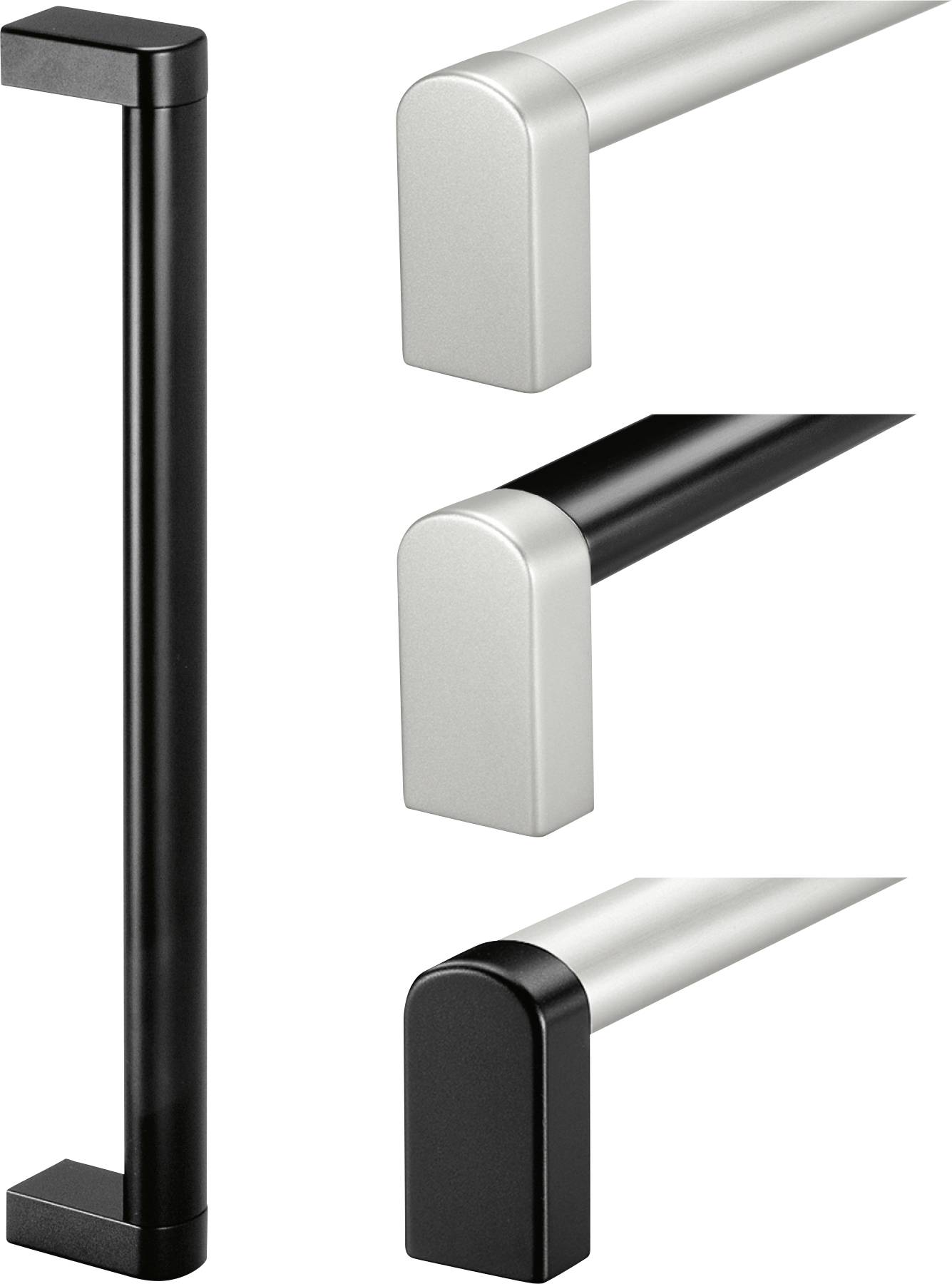 Rohde A4-35.P250.S01 Profilgriff Schwarz, Silber (L x B x H) 270 x 35 x 65 mm 2 St.