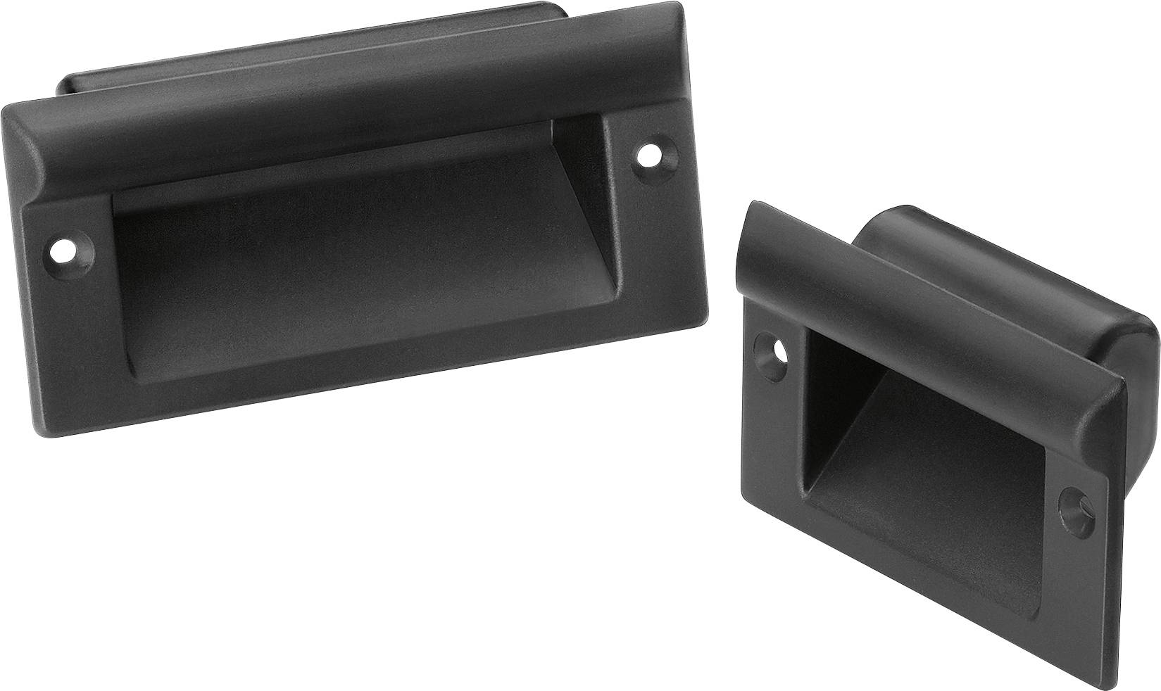 Rohde KM-61.112.9005 Muldengriff Schwarz (L x B x H) 130 x 61 x 33 mm 4 St.