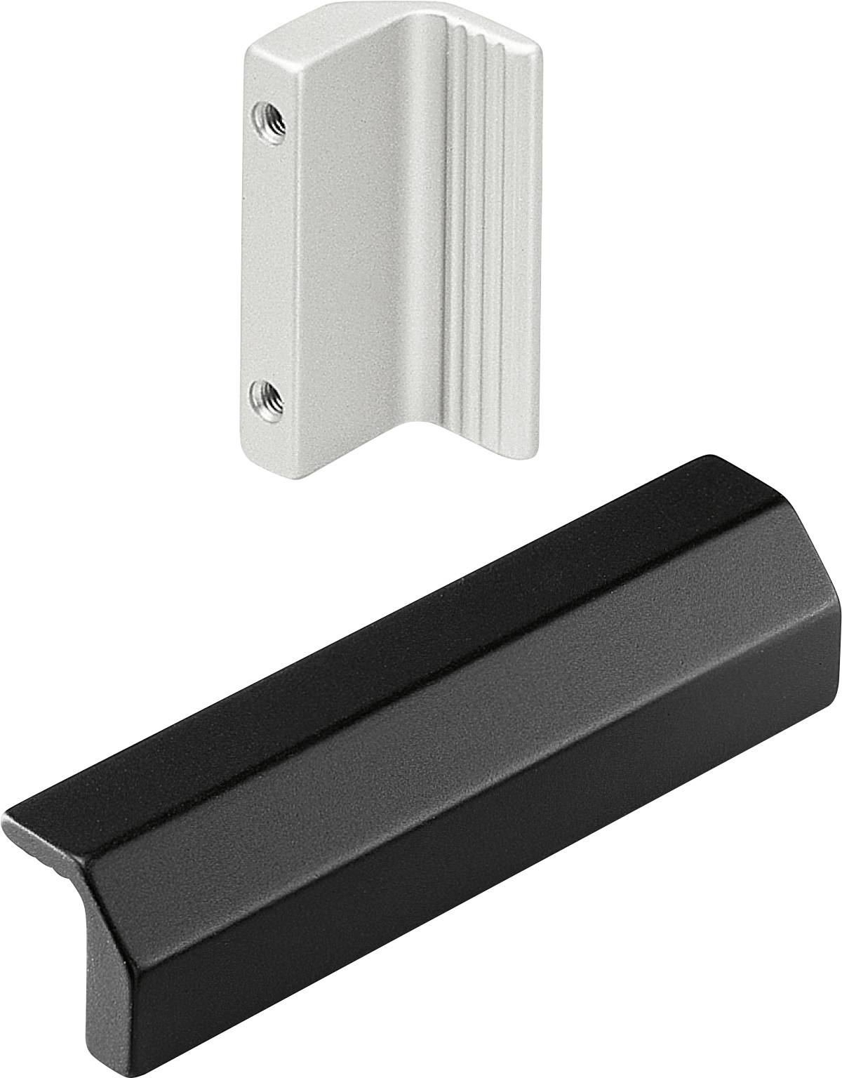 Rohde LG-03.030.04 Leistengriff Schwarz (L x B x H) 45 x 8 x 22 mm 6 St.