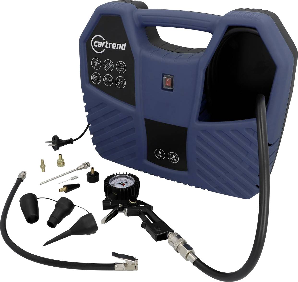 Kompresor cartrend 10737 8 bar analogový manometr