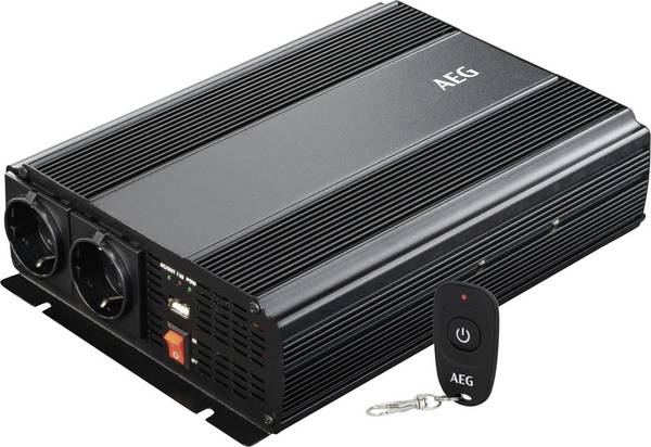 AEG Wechselrichter 10057 1000 W 12 V/DC - 230 V/AC Fernbedienbar