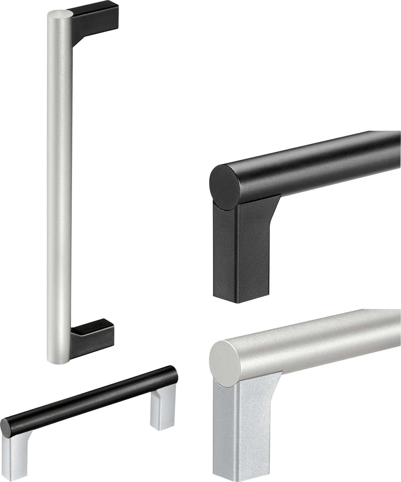 Rohde UR-15.100.B04 Universalgriff Schwarz (L x B x H) 115 x 15 x 43.5 mm 3 St.