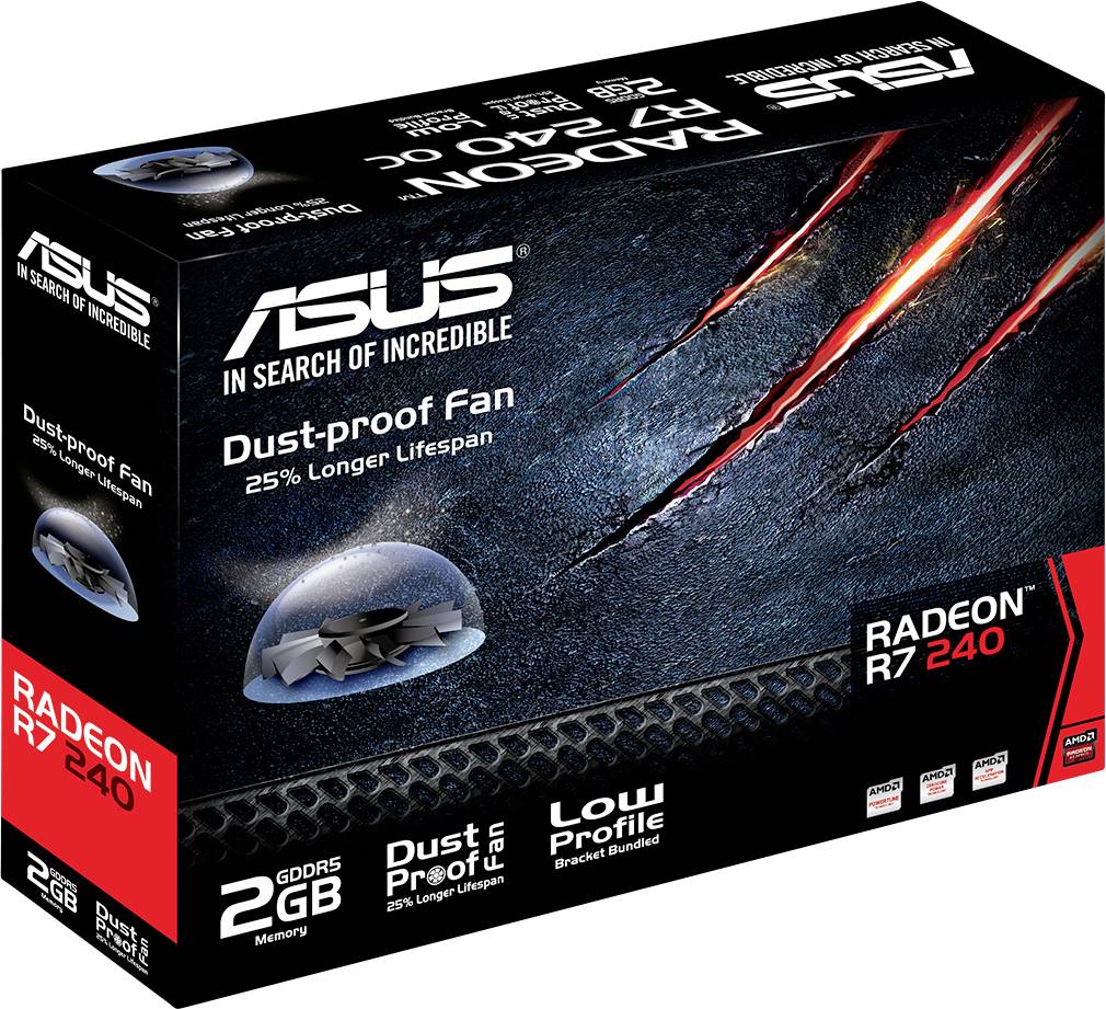 ASUS R7240-2GD5-L - Grafikkarten - Radeon R7 240 - 2 GB GDDR5 - PCIe 3.0 Low-Profile - DVI, D-Sub, HDMI-4
