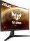 Ein ASUS TUF Gaming-Monitor mit orange-gelbem Hintergrund, zeigt das TUF-Logo und den Schriftzug 'TUF Gaming'.