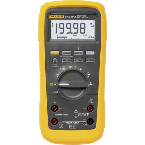 Fluke 87V-MAX Hand-Multimeter kalibriert (ISO) digital CAT III 1000 V, CAT IV 600 V
