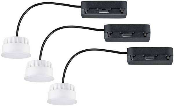 Paulmann 92477  LED-Einbauleuchte 3er Set  LED LED 19.5 W Satin