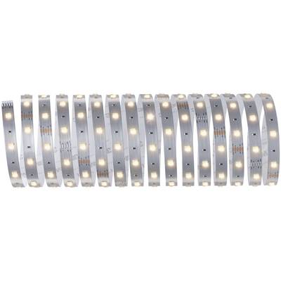 Langes, flexibles LED-Band mit leuchtenden weißen Lichtern in regelmäßigen Abständen entlang der gesamten Länge.