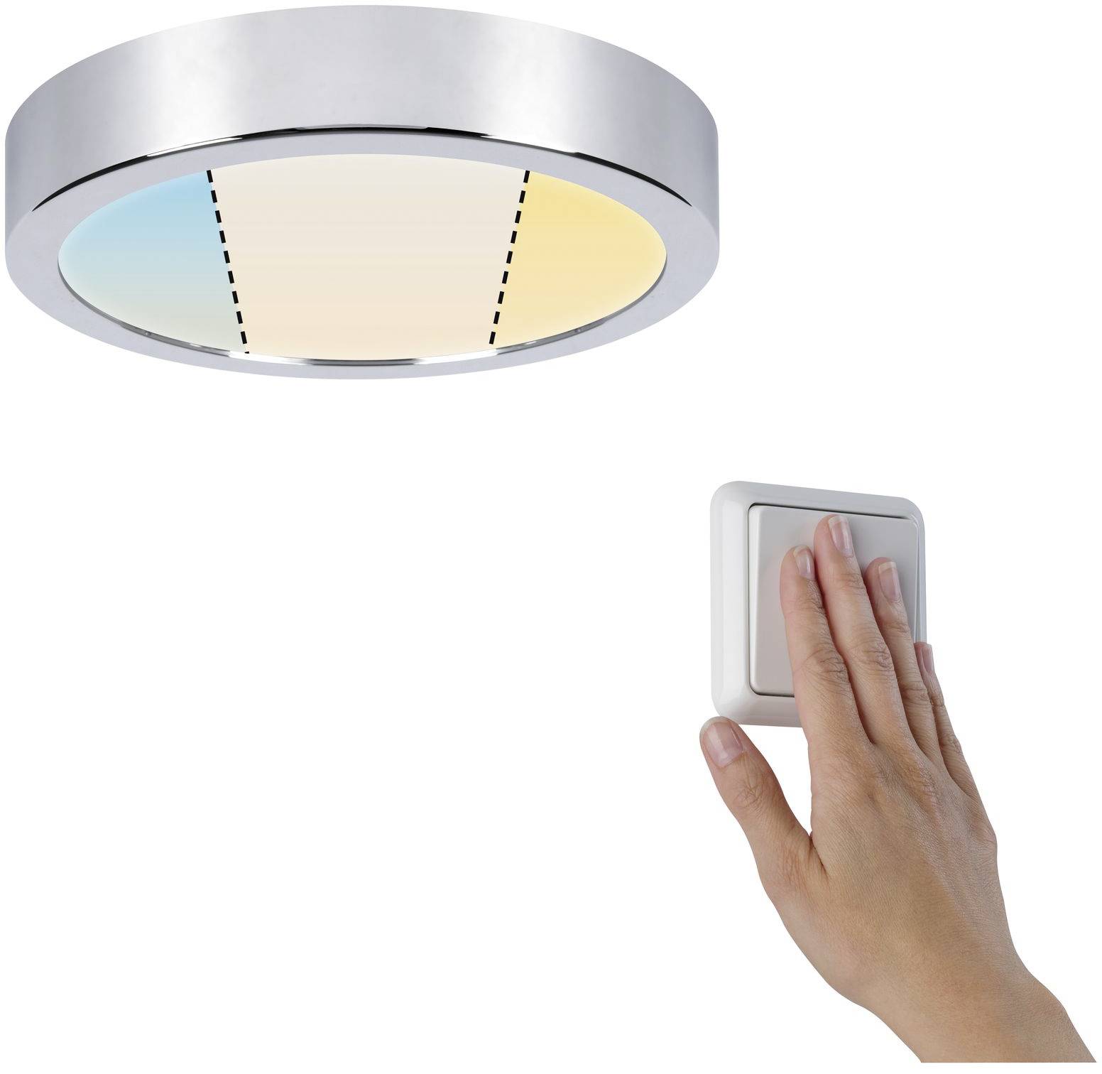 PAULMANN WallCeiling HomeSpa Aviar 78925 IP44 LED 14W WhiteSwitch 220mm Chrom