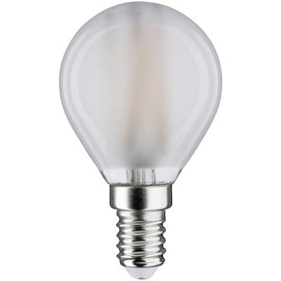 Glühbirne mit Schraubsockel, Ansicht von der Seite. Die Birne ist transparent, mit einem erkennbaren Glühdraht im Inneren.