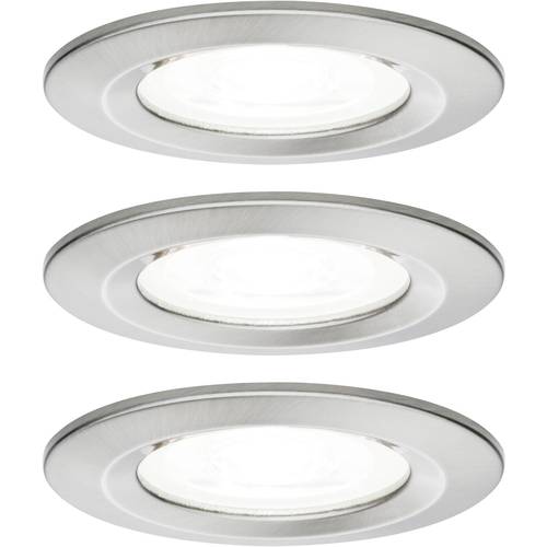 Paulmann 92979 LED-Einbauleuchte 3er Set LED GU10 19.5 W Eisen (gebürstet)