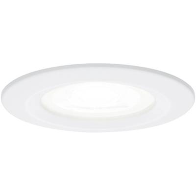 Deckeneingebautes LED-Licht mit weißem Rahmen, das sanft leuchtet. Geeignet für moderne Innenbeleuchtung.
