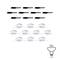 12 LED-Einbaurahmen in Weiß, GU10-Sockel, ohne LED-Lampe, mit schwarzen Anschlusskabeln. Ideal für moderne Beleuchtungslösungen.