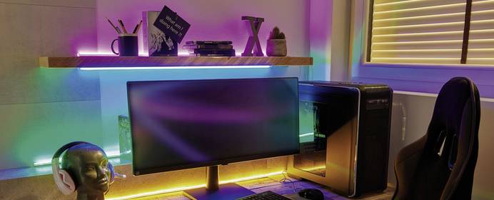 Bunte LED-Bänder erlauben ein kreatives Spiel mit Licht und eine einzigartige Beleuchtung