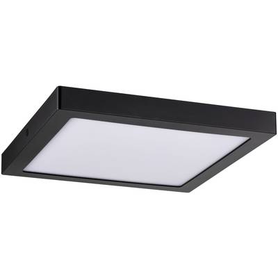 Rechteckige schwarze LED-Deckenleuchte mit weißem Lichtschirm. Ideal für moderne Innenräume.