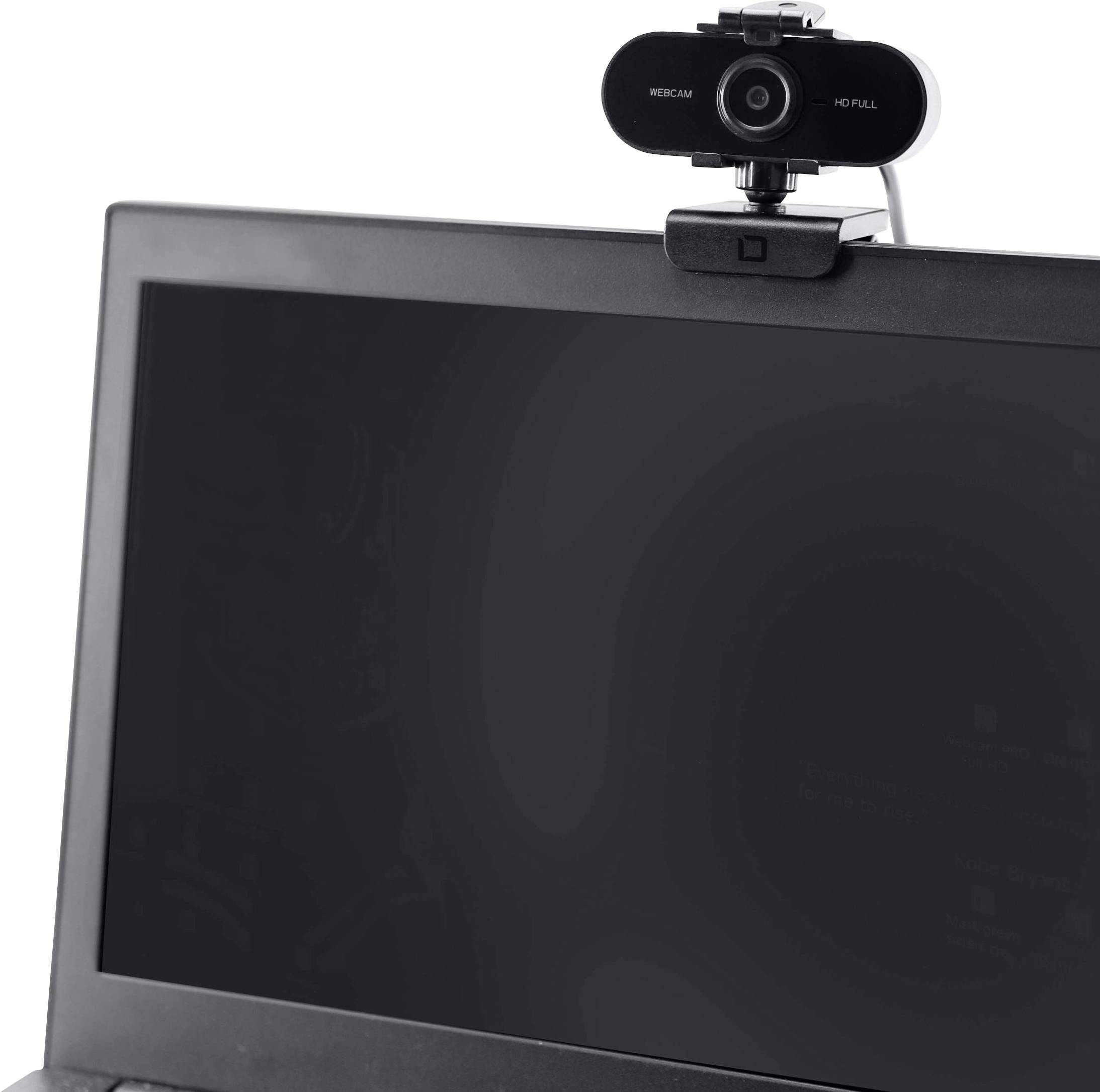 Dicota Webcam PRO Plus Full HD Full HD-Webcam 1920 x 1080 Pixel Klemm-Halterung-5