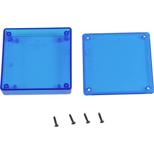 Hammond Electronics 1551XTBU Universal-Gehäuse 80 x 80 x 20 ABS Blau (transparent) 1 St.