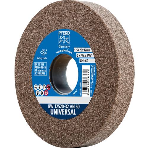 Thumbnail - PFERD TOOLS 39009716 Schleifbockscheibe Durchmesser 125 mm Bohrungs-Ø 32 mm Stahl, Edelstahl, Gusseisen 1 St.