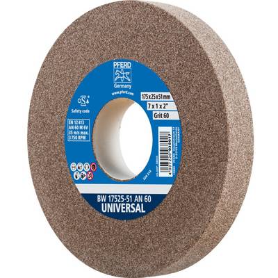 Schleifscheibe von PFERD mit den Maßen 175x25x51 mm, Körnung 60, maximale Drehzahl 3750 U/min, für Schleifmaschinen geeignet.