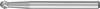 PFERD TOOLS 21211083 Frässtift Hartmetall Kugel 3 mm Länge 33 mm Produktabmessung, Ø 3 mm Arbeits-Länge 2 mm Schaftdurchmesser 3 mm 1 Stück