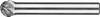 PFERD TOOLS 21001006 Frässtift Hartmetall Kugel 8 mm Länge 47 mm Produktabmessung, Ø 8 mm Arbeits-Länge 7 mm Schaftdurchmesser 6 mm 1 Stück