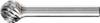 PFERD TOOLS 21001008 Frässtift Hartmetall Kugel 12 mm Länge 51 mm Produktabmessung, Ø 12 mm Arbeits-Länge 10 mm Schaftdurchmesser 6 mm 1 Stück