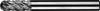 PFERD TOOLS 21001010 Frässtift Hartmetall Walze Länge 55 mm Produktabmessung, Ø 6 mm Arbeits-Länge 16 mm Schaftdurchmesser 6 mm 1 Stück
