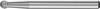 PFERD TOOLS 21211073 Frässtift Hartmetall Kugel 3 mm Länge 33 mm Produktabmessung, Ø 3 mm Arbeits-Länge 2 mm Schaftdurchmesser 3 mm 1 Stück