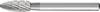 PFERD TOOLS 22407136 Frässtift HSS Flamme Länge 60 mm Produktabmessung, Ø 8 mm Arbeits-Länge 20 mm Schaftdurchmesser 6 mm 1 Stück
