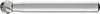 PFERD TOOLS 22420016 Frässtift HSS Kugel 8 mm Länge 55 mm Produktabmessung, Ø 8 mm Arbeits-Länge 7 mm Schaftdurchmesser 6 mm 1 Stück