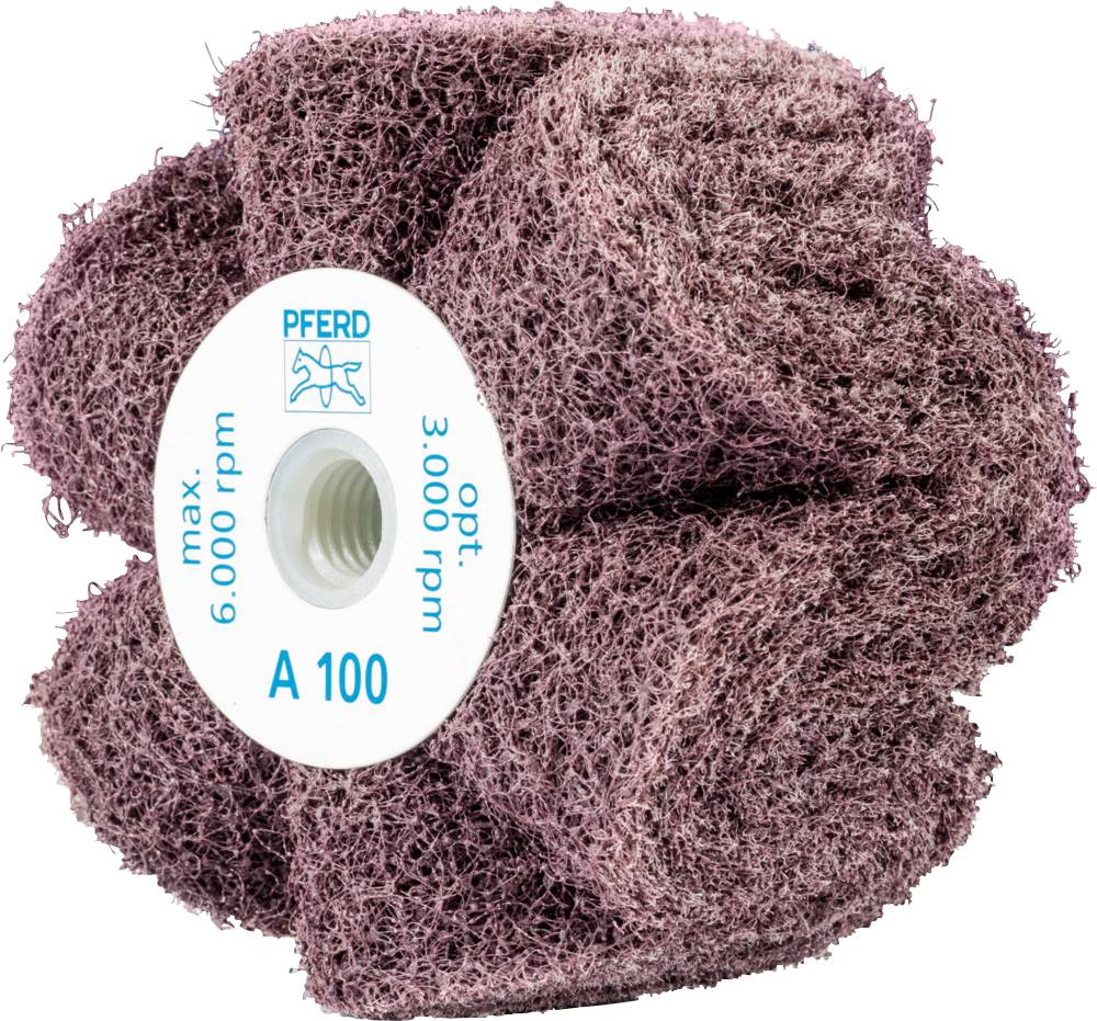 PFERD TOOLS 44642203 POLINOX Vlies-Schleifrad PNG Ø 100 x 50 mm Gewinde M14 A 280 für Feinschliff & Finish 100 mm 5 St.