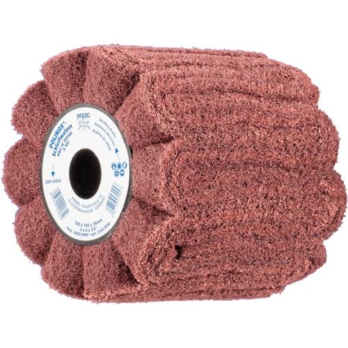 PFERD TOOLS 44641202 POLINOX Vlies-Schleifwalze PNG Ø 100 x 100 mm Keilnut 19 mm A 180 für Feinschliff & Finish 100 mm 1...